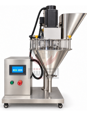 Label-free stainless steel hopper machine تعبئة بودر ( اوجر ) نصف أوتوماتيك